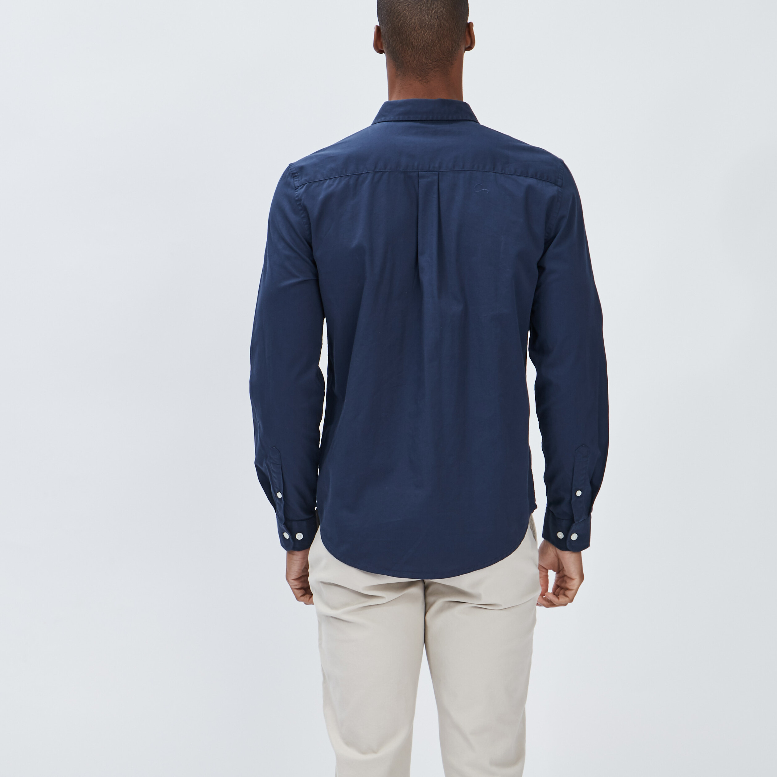 Chemise manches longues bleu homme | La Halle