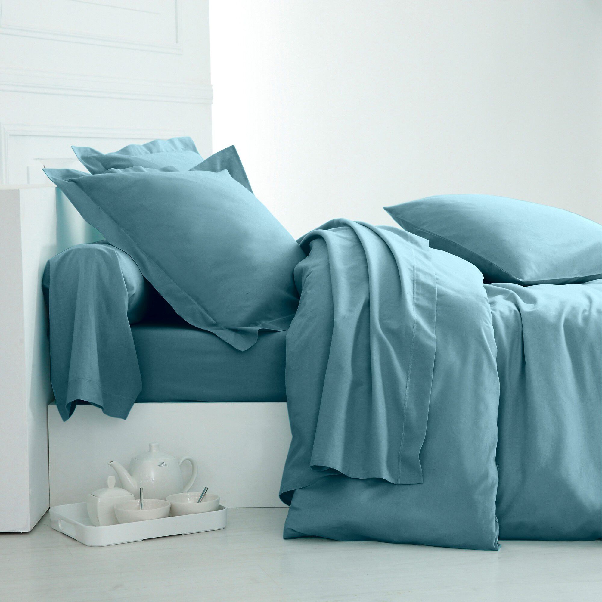 Linge de lit uni coton