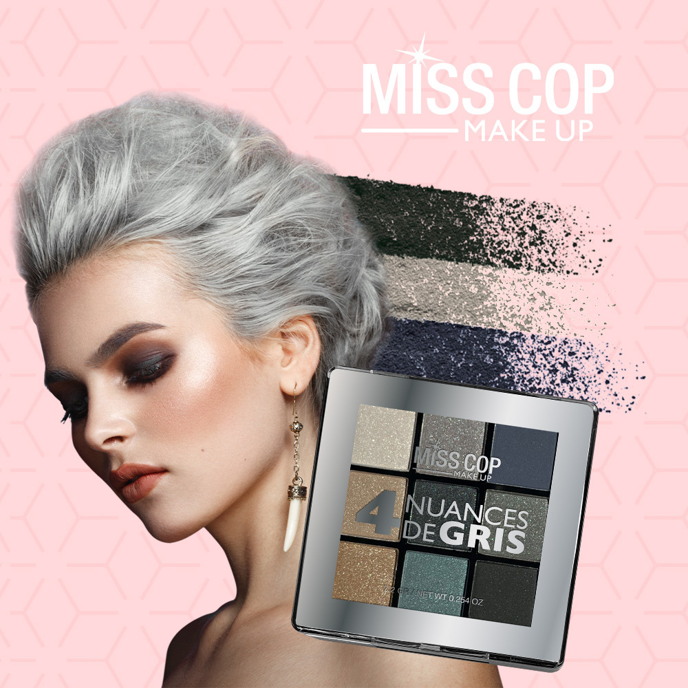 miss cop Nuancier N°4 Nuances de Gris Coffret maquillage