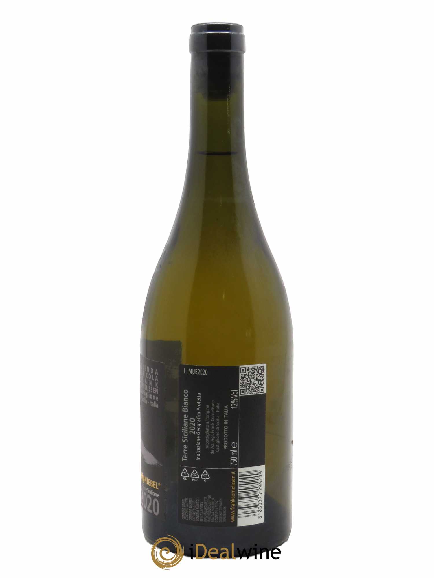 Terre Siciliane IGT Munjebel Bianco Frank Cornelissen  2020 - Lot de 1 Bouteille