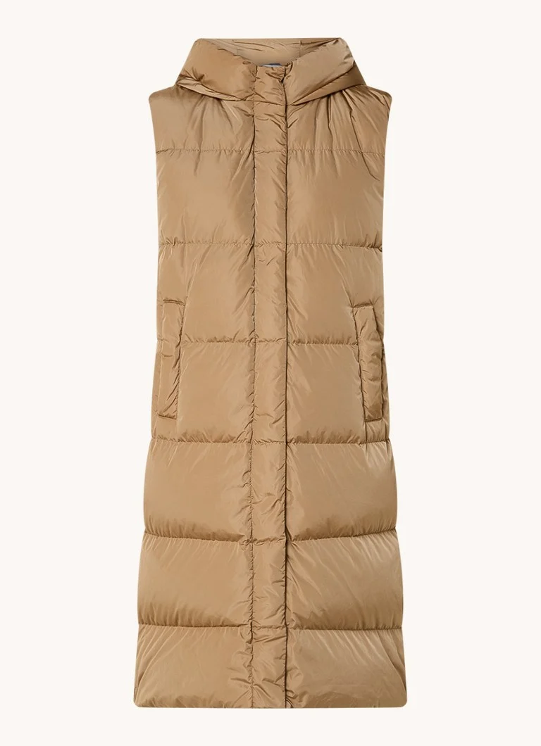 Gilet sans manches matelassé MaxMara Zimino avec capuche et poches latérales