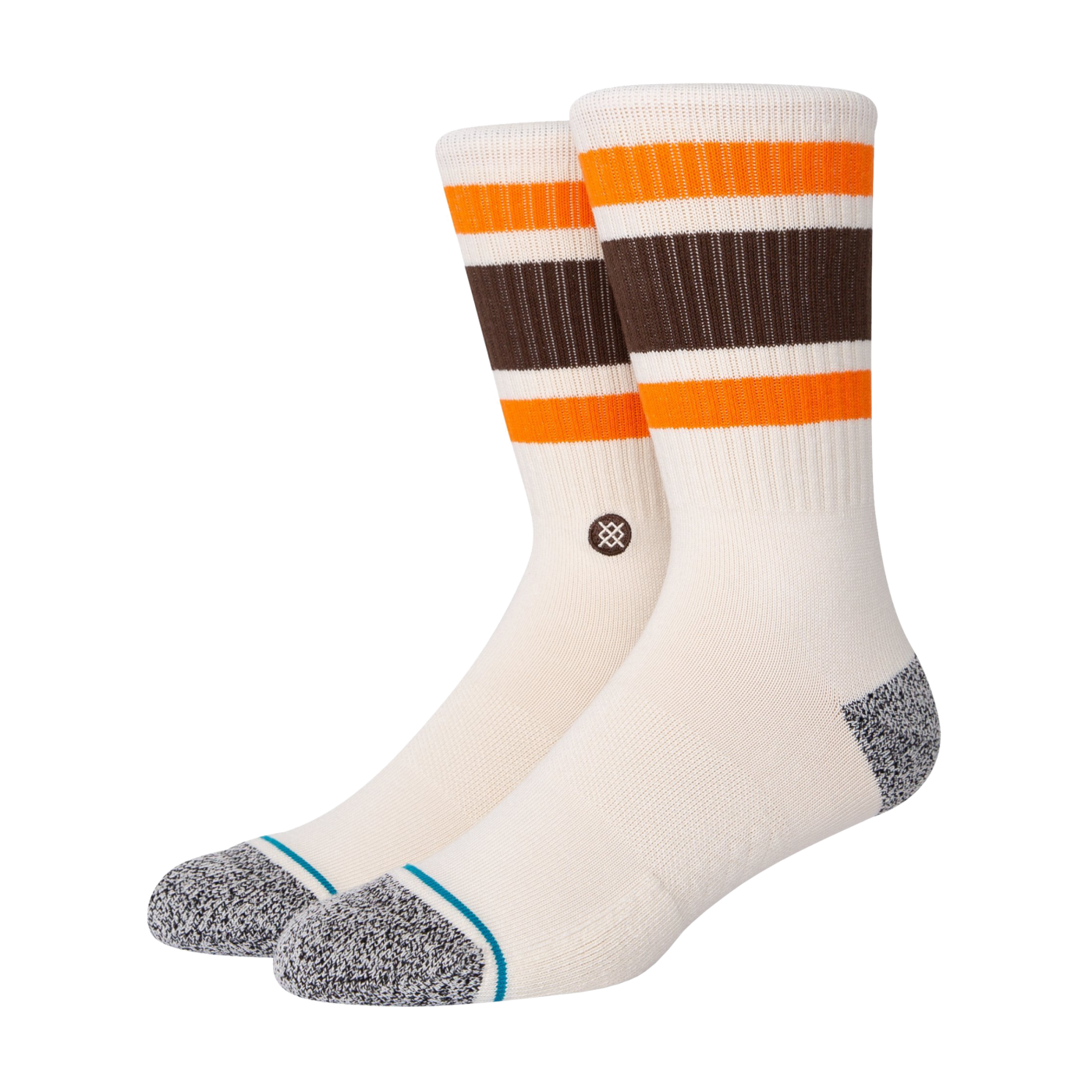 Stance Boyd Staple Crew Socks Socken Weiss Braun