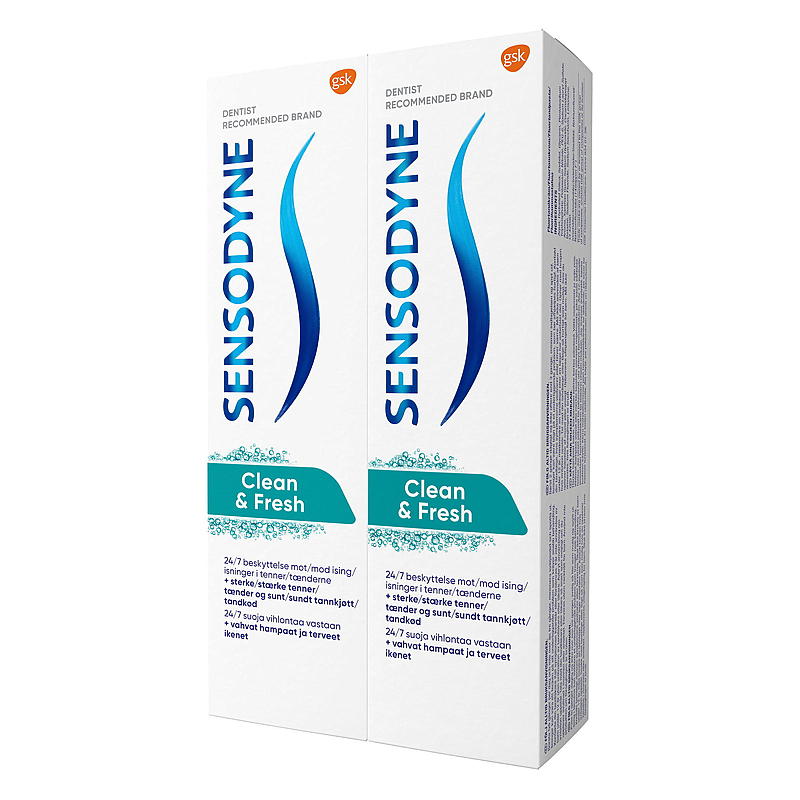 Sensodyne Tannkrem 2x75 ml Clean & Fresh Sensodyne