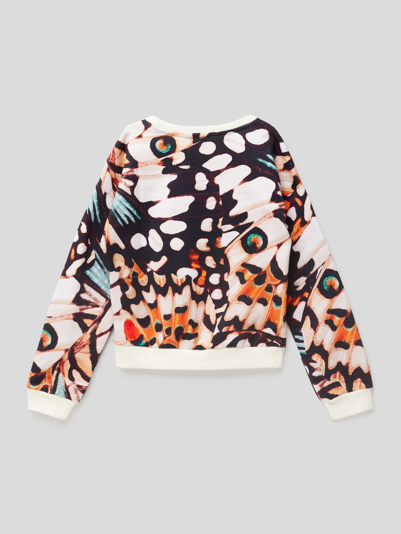 Sweatshirt mit Allover-Muster Modell 'ACTIVE' in schwarz