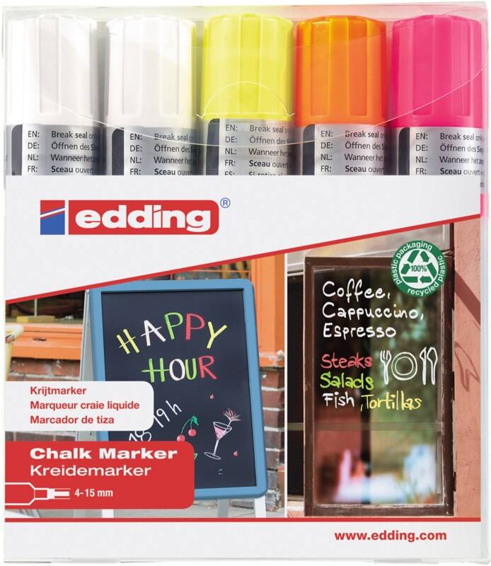 edding Kreidemarker 4090 Farbig sortiert 5 Stück