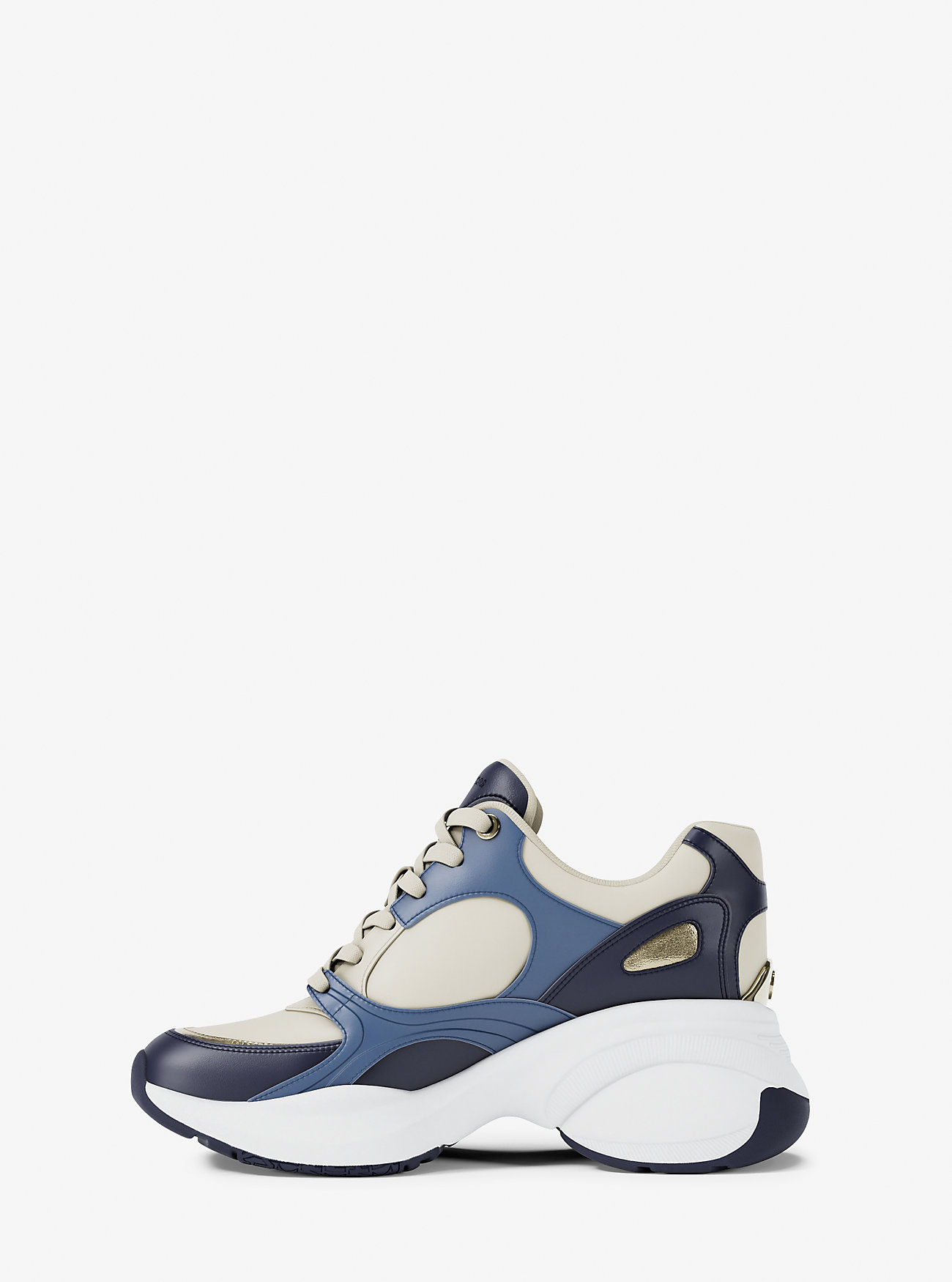 Zuma Leather and Mesh Trainer - FRCH BLU MLT