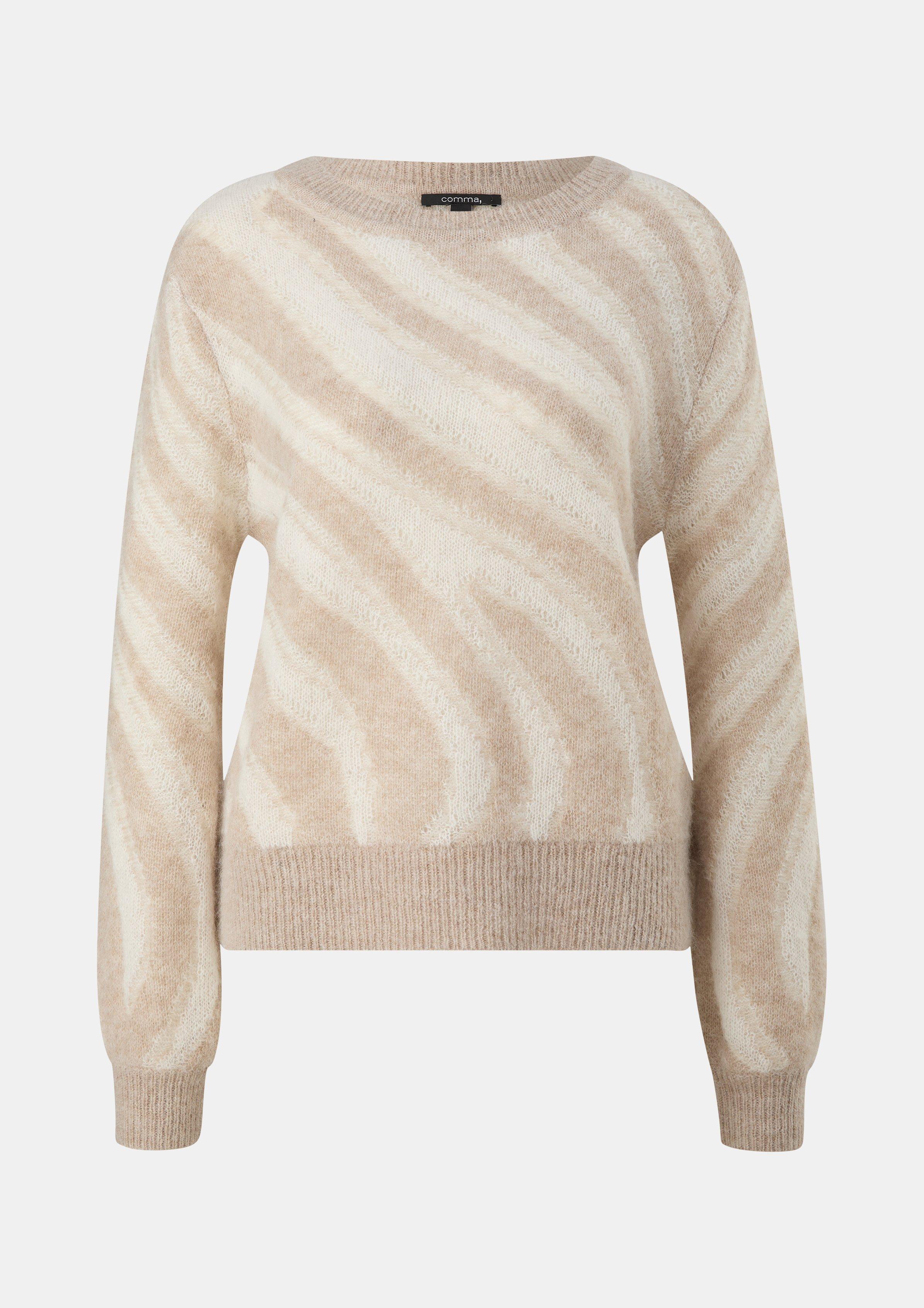 Strickpulli aus Alpakamix - beige