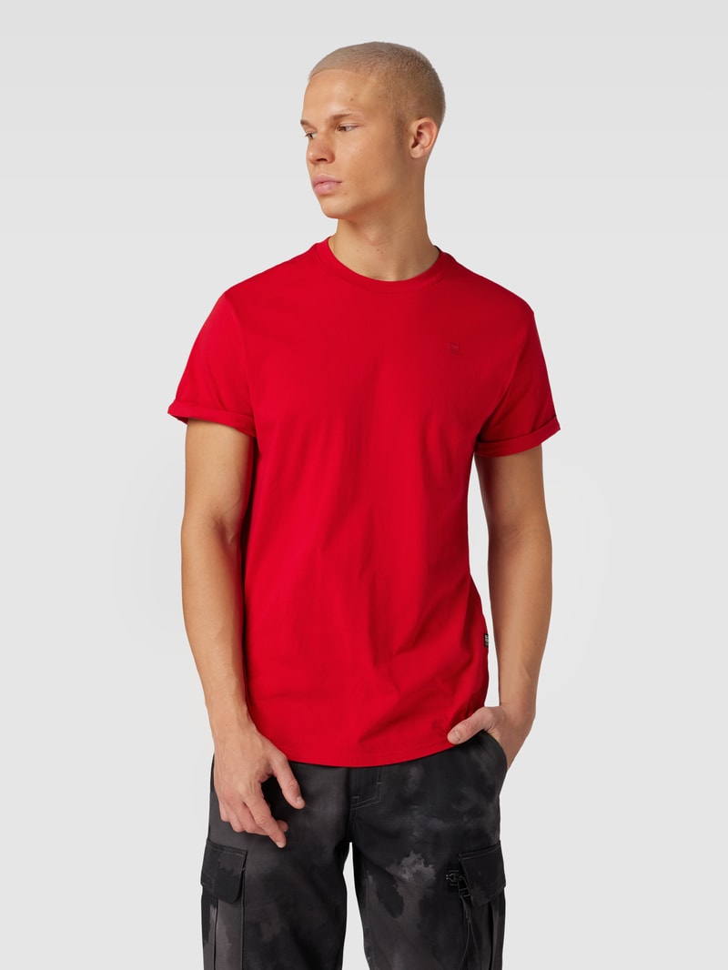 T-Shirt mit Label-Print in rot