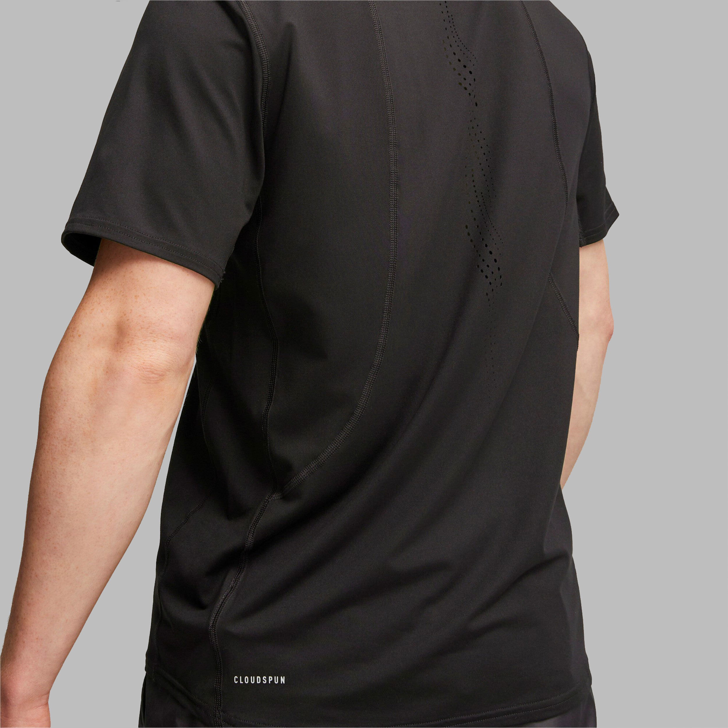 Run Cloudspun Laufshirt Herren - Schwarz
