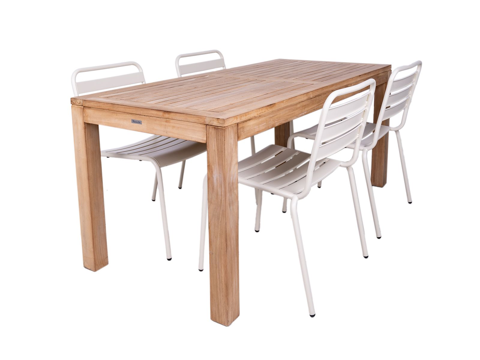 MaximaVida Java 150 cm Elfenbeinweiß Garten Set