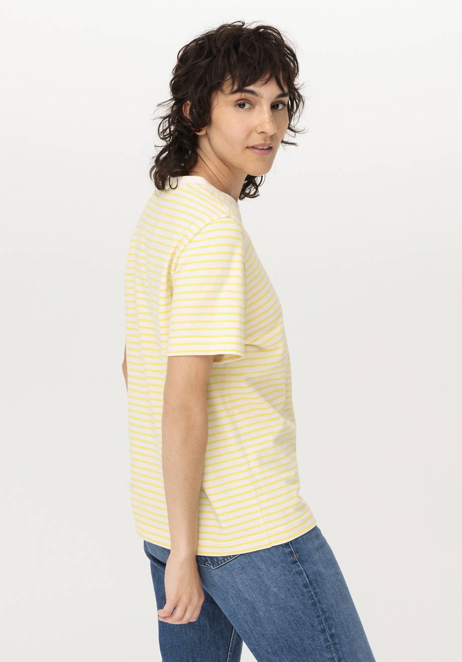 Kurzarm-Ringelshirt aus reiner Bio-Baumwolle