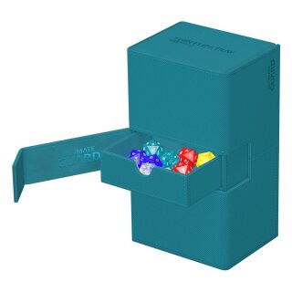 Ultimate Guard Twin Flip`n`Tray 200+ XenoSkin Monocolor - Petrolblau