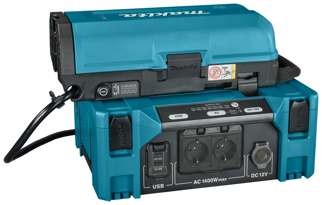 Makita Accessories BAC01PDC01NL Mobile Power Supply 1.4kW + PDC01 Backpack Battery Station excl. batteries and charger