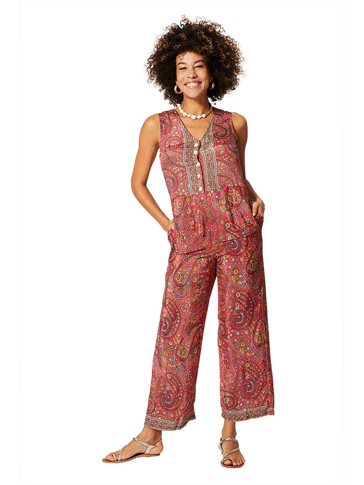 Aller Simplement Jumpsuit in Rot/ Gelb günstig kaufen