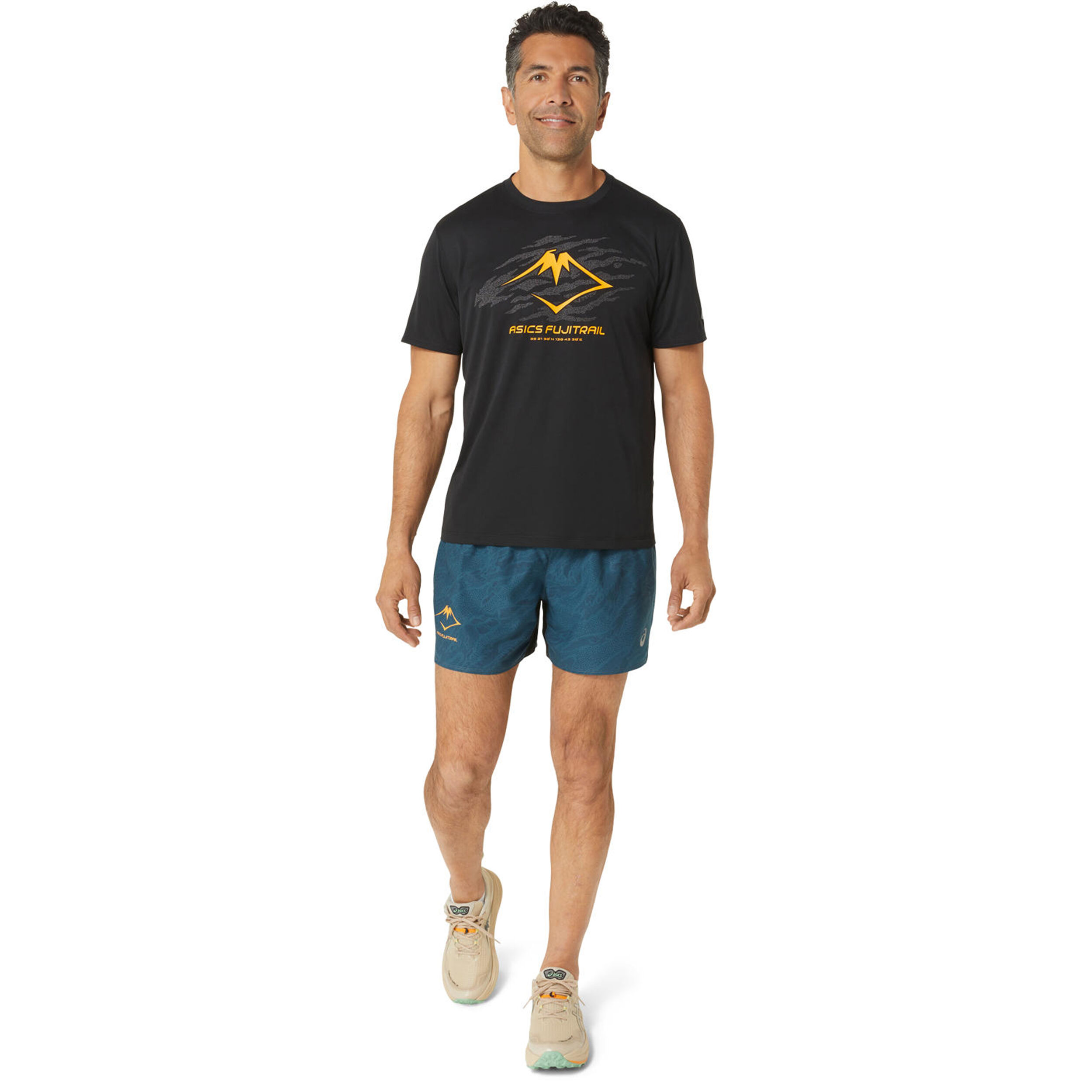 Fujitrail Logo Laufshirt Herren - Schwarz