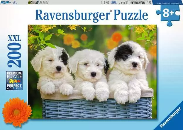 Kinderpuzzle ab 8 Jahren - Kuschelige Welpen - 200 Teile