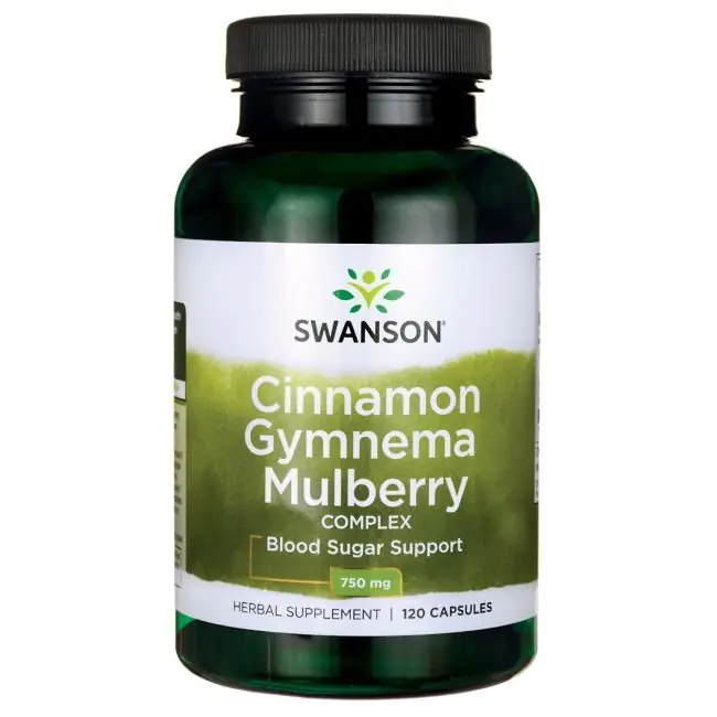 Κάψουλες Swanson Cinnamon, Gymnema και Mulberry Complex