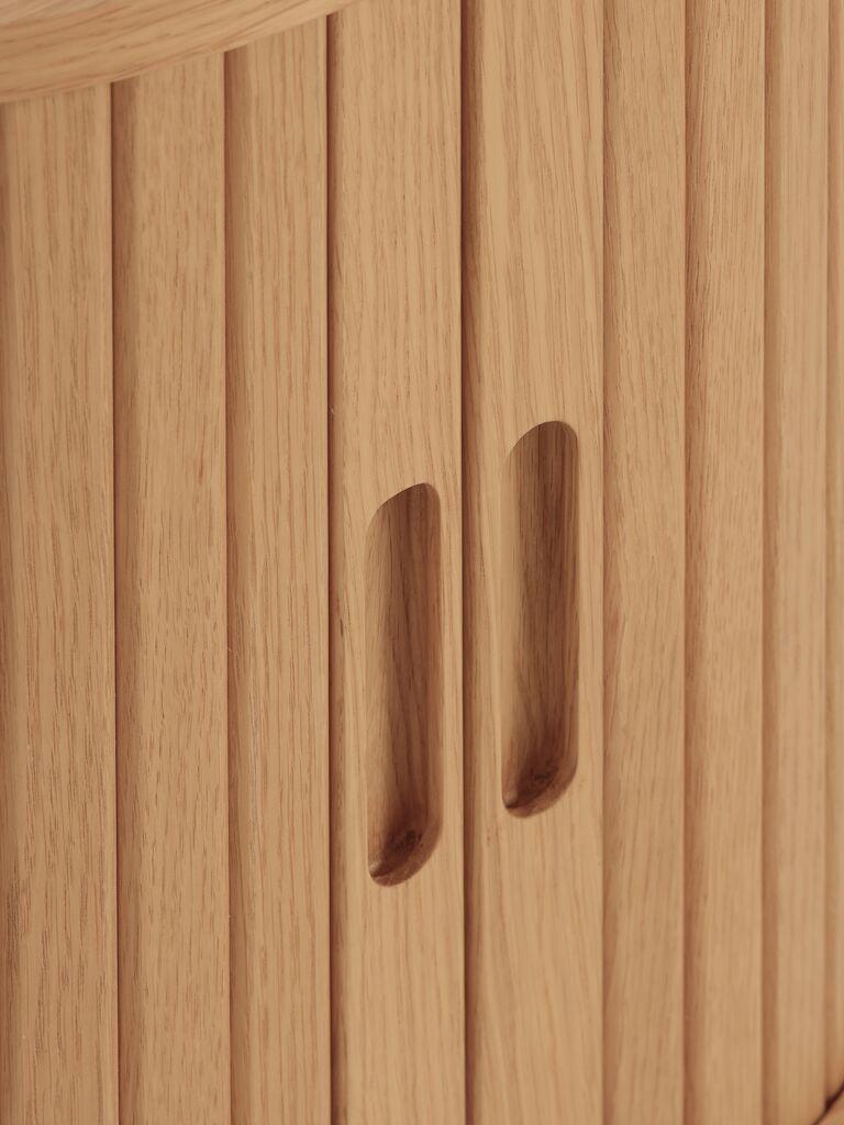 LYNGVIG LYNGVIG bedside table, 2 louvered doors, natural oak