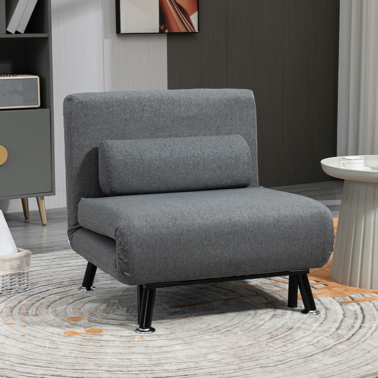 HOMCOM Klappbett Schlafsessel Gästebett Schlafsofa mit Verstellbar Rückenlehne