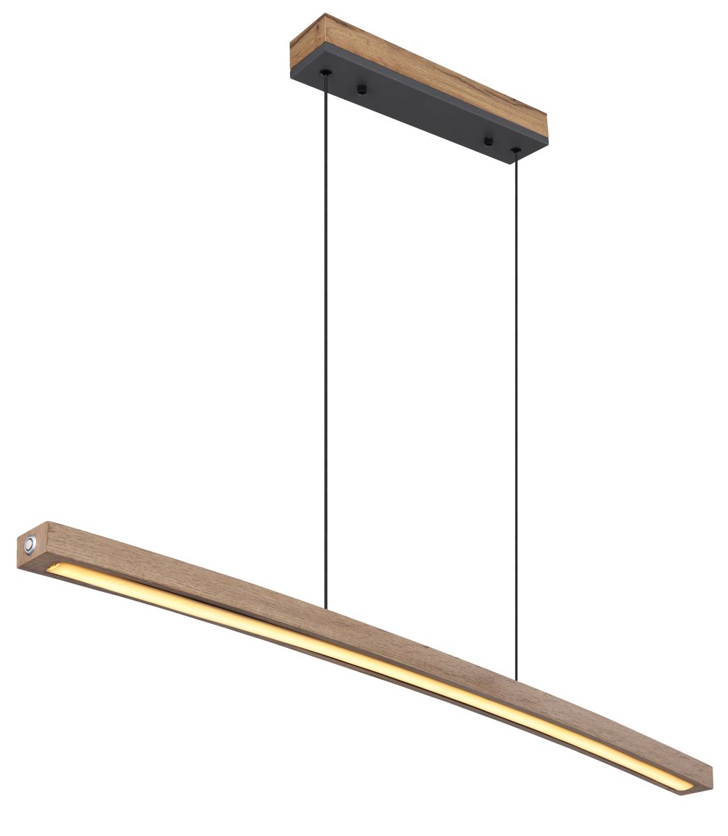 Globo LED Pendelleuchte Doro Eiche Graphit