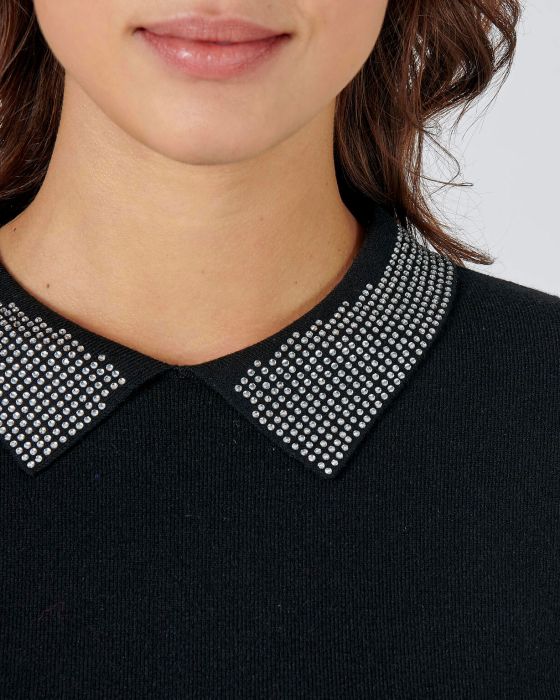 Pull en maille à col polo