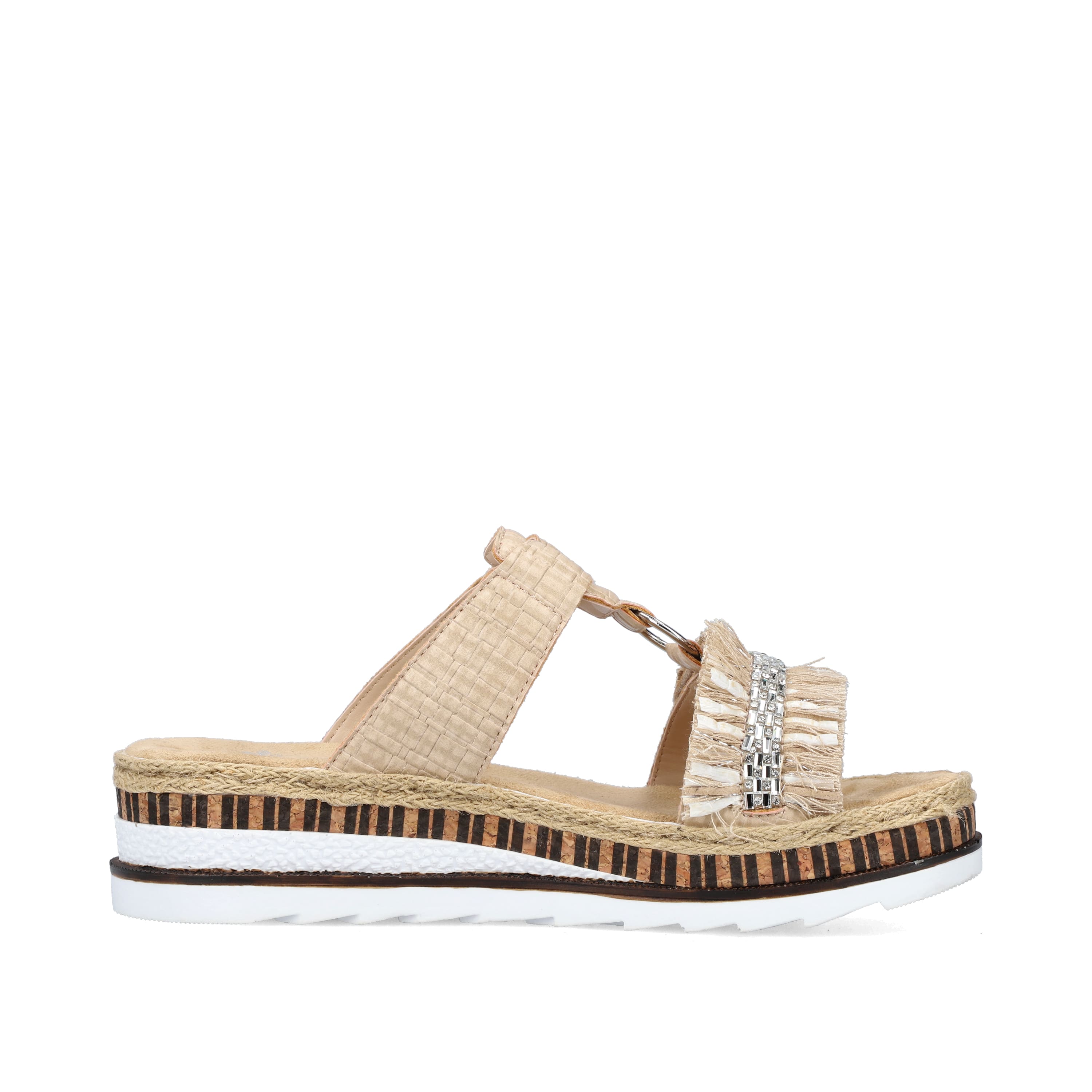 Rieker Damen Pantoletten cremebeige