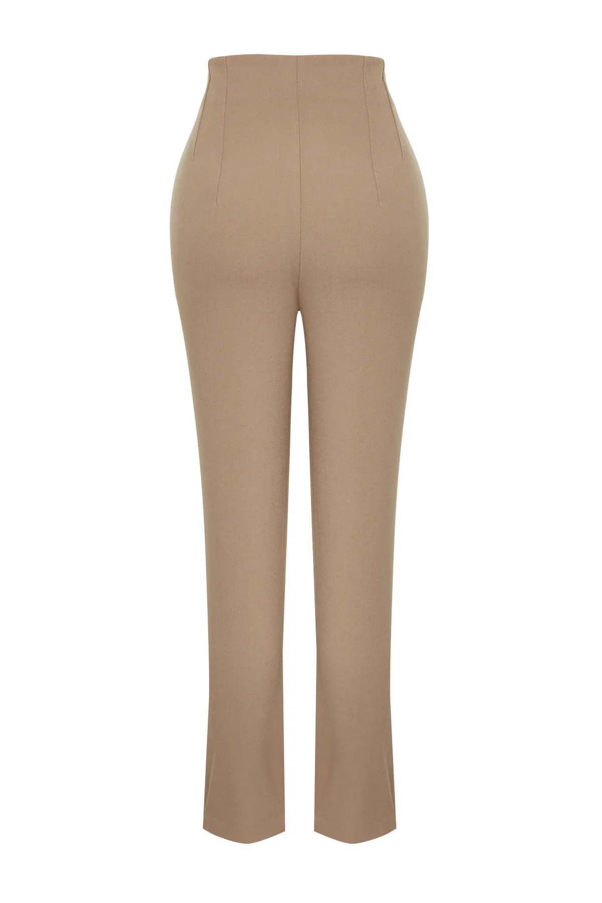 Trendyol Collection  Beige Zigaretten-Dichtmasse - Polyviscon-Gewebte Hose TWOSS24PL00029
