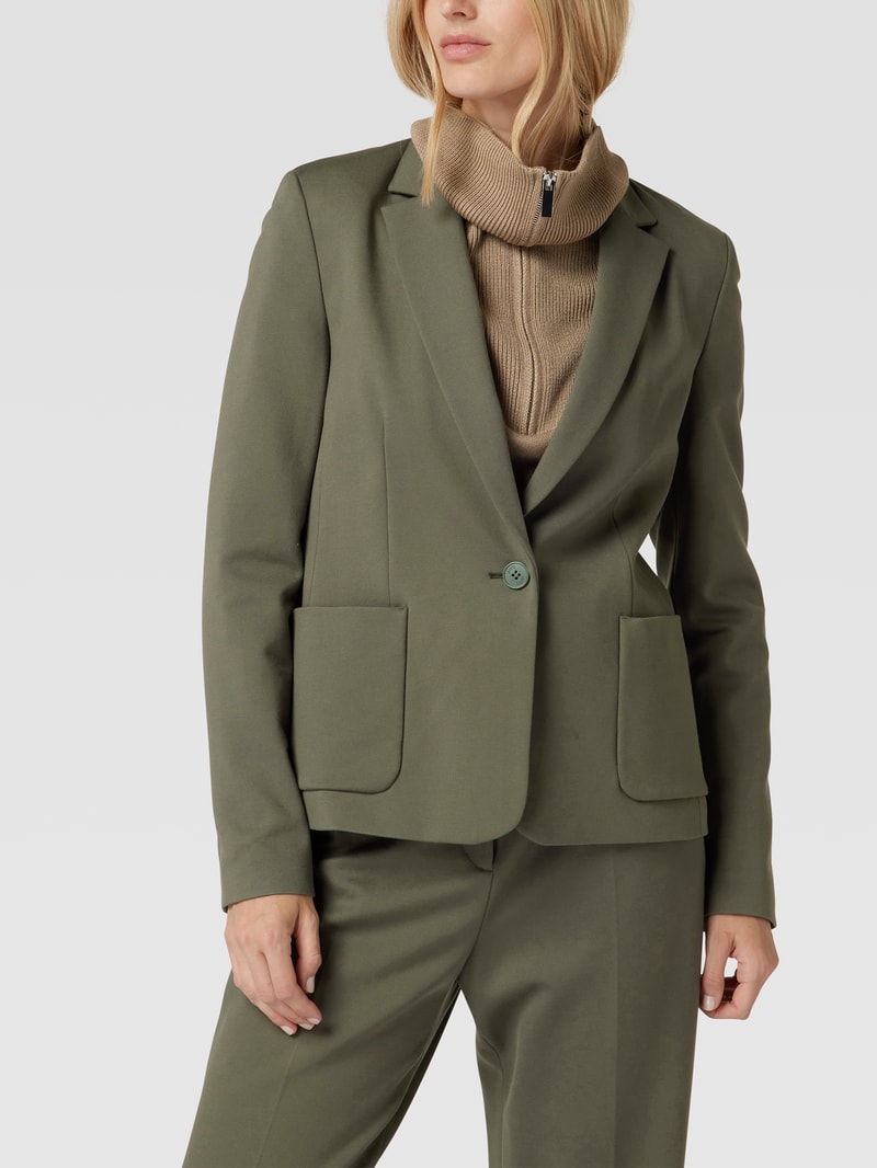 Blazer mit Eingrifftaschen in schilf