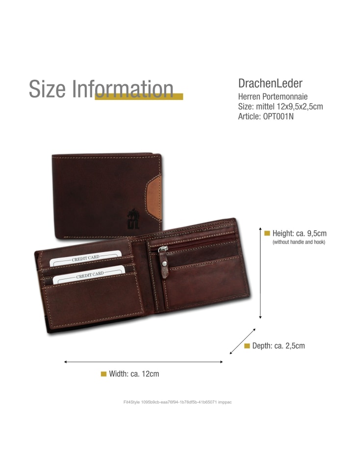 DrachenLeder Portemonnaie Leder Herren Geldbörse Serie Ben günstig kaufen onesize