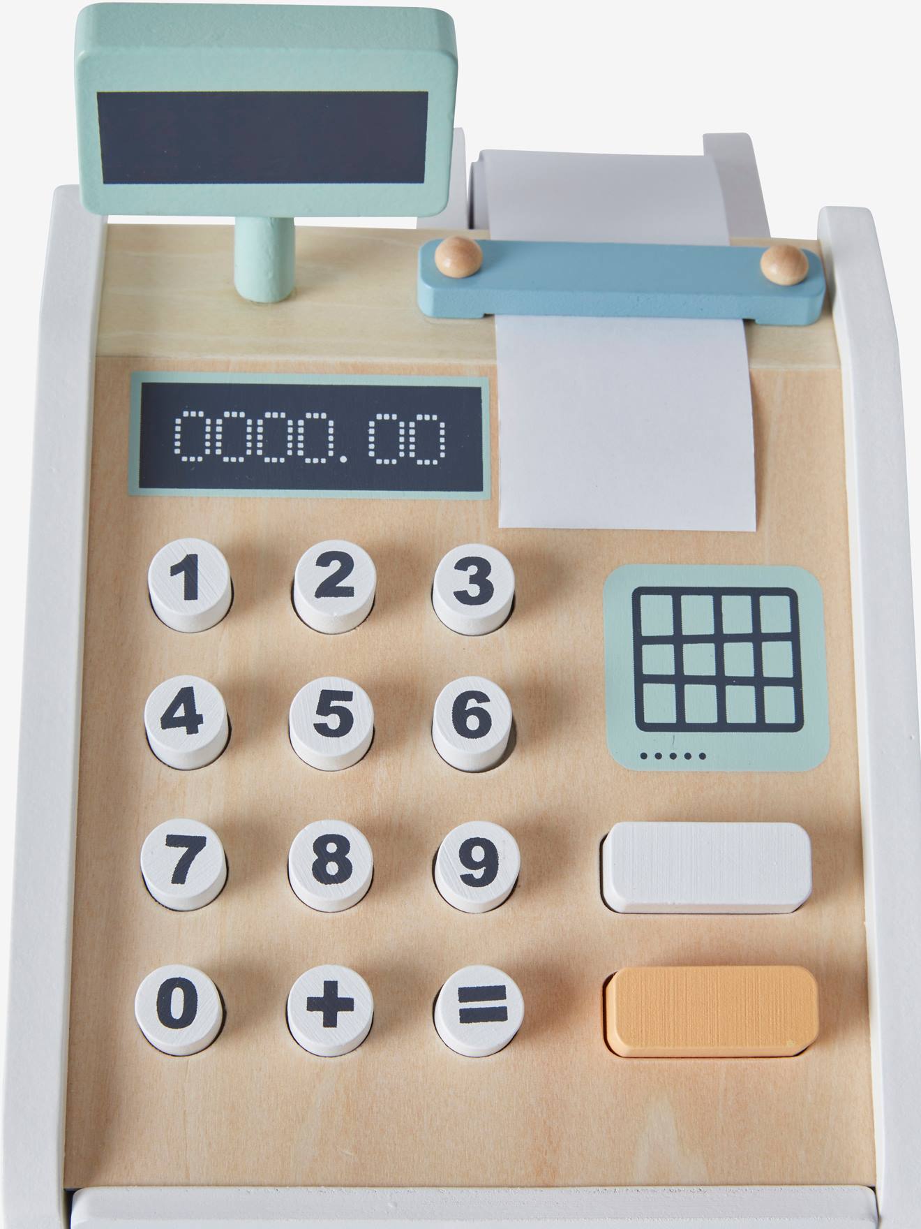 Caisse enregistreuse et ses accessoires en bois FSC® multicolore