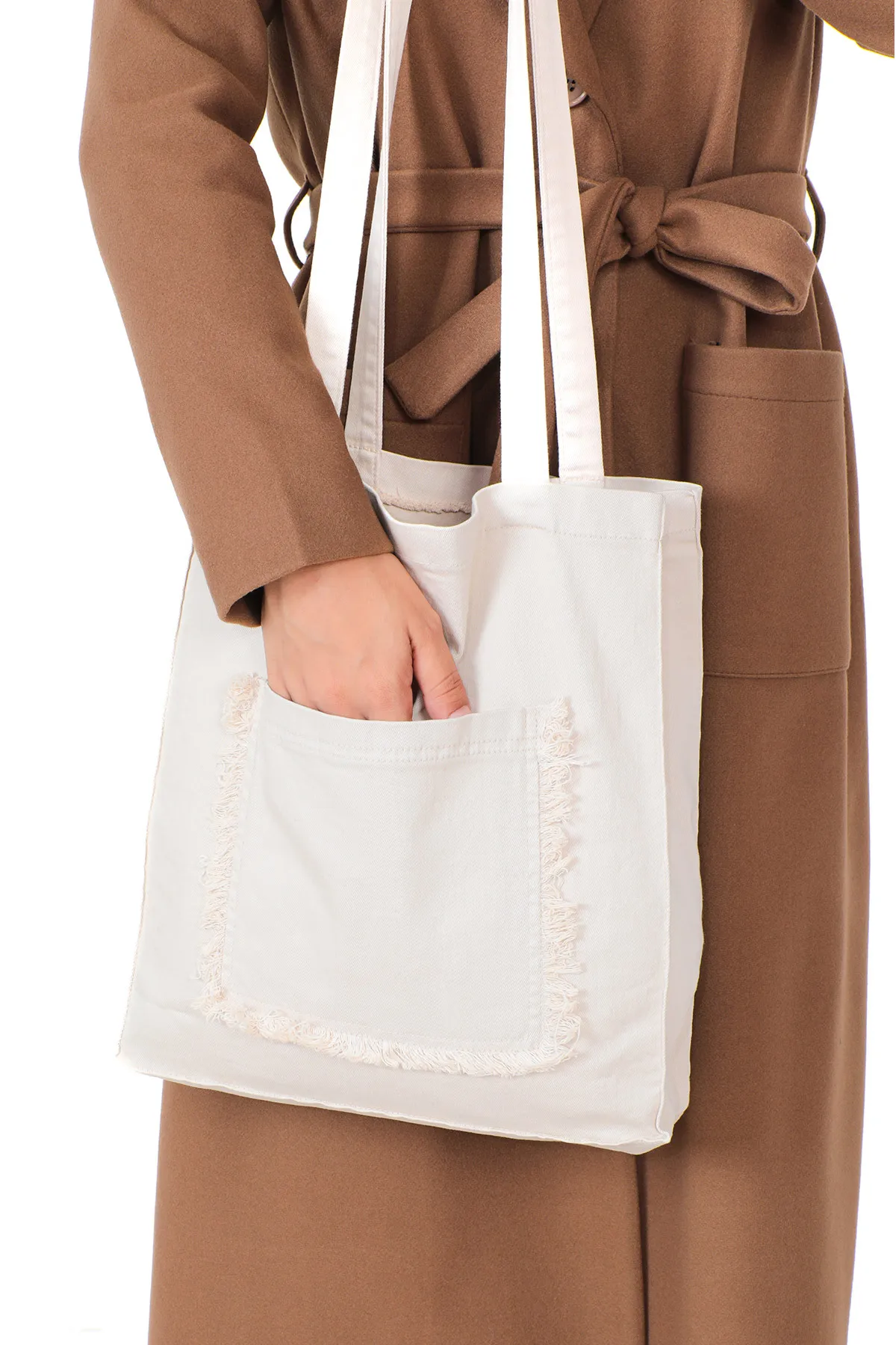 Tesettür Dünyası  Umhängetasche mit Taschen TSD230819 Beige