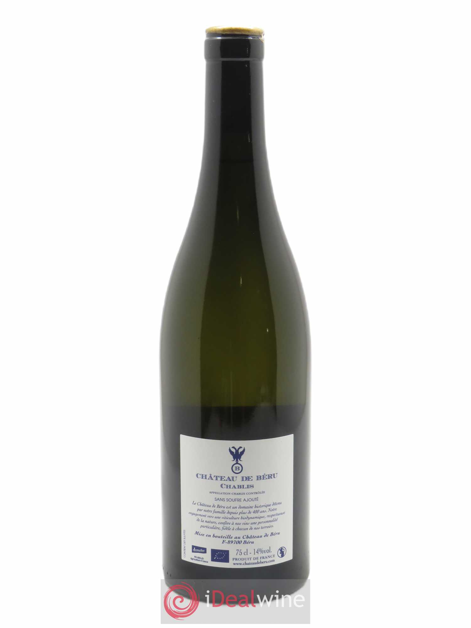 Chablis Côte aux prêtres Château de Béru  2019 - Lot de 1 Bouteille
