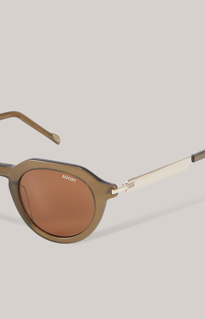 Sonnenbrille in Oliv/Braun