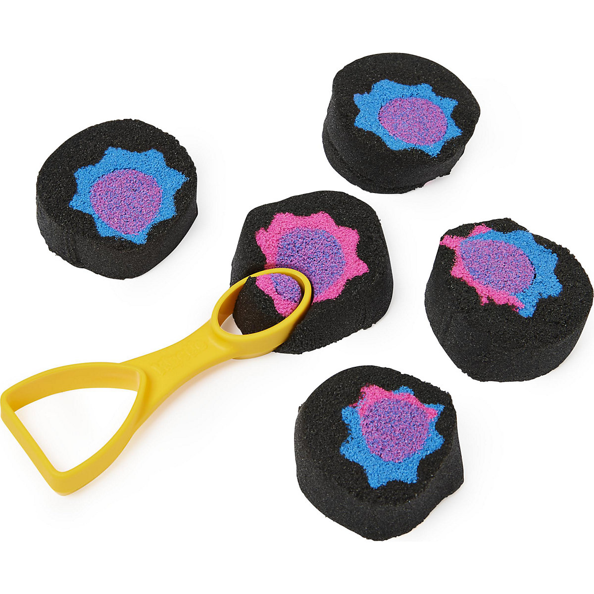 Kinetic Sand Slice n Surprise Set - mit 3 Sandfarben und 7 Werkzeugen für tolle Muster