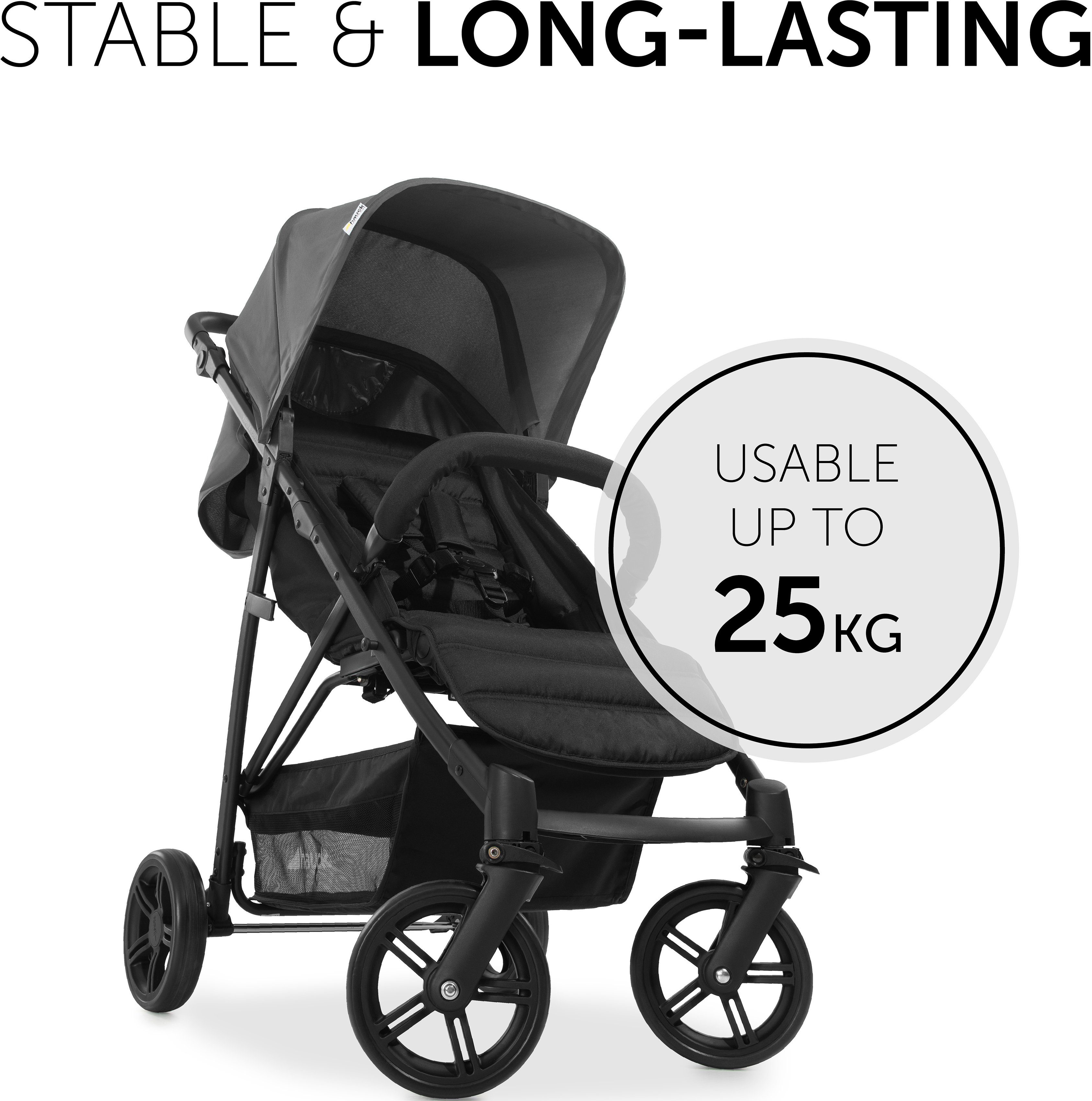 Hauck Kinder-Buggy Rapid 4, grau, mit schwenk- und feststellbaren Vorderrädern