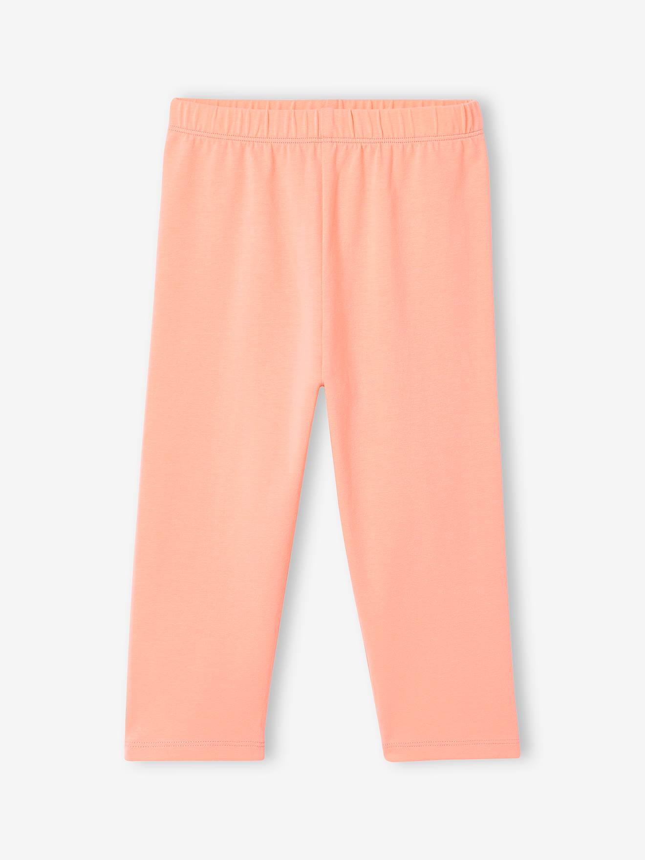 Vertbaudet 2er-Pack Mädchen 3/4-Leggings BASIC Oeko-Tex - pack koralle
