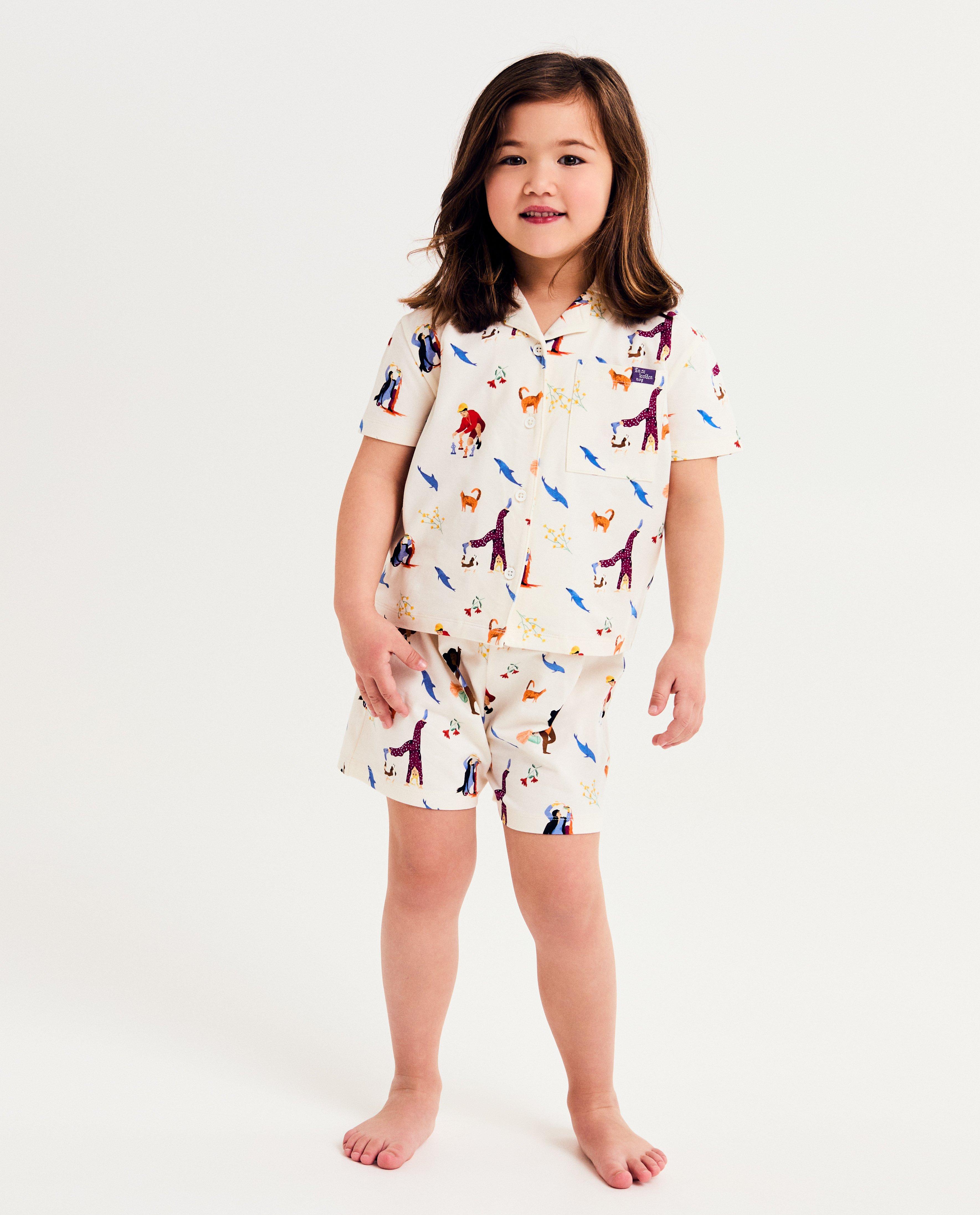 Elisabeth Lucie Baeten Mintás pizsama, unisex fehér