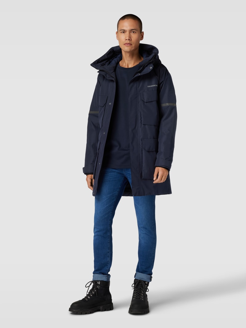 Parka mit Cargotaschen Modell 'DREW' in marineblau