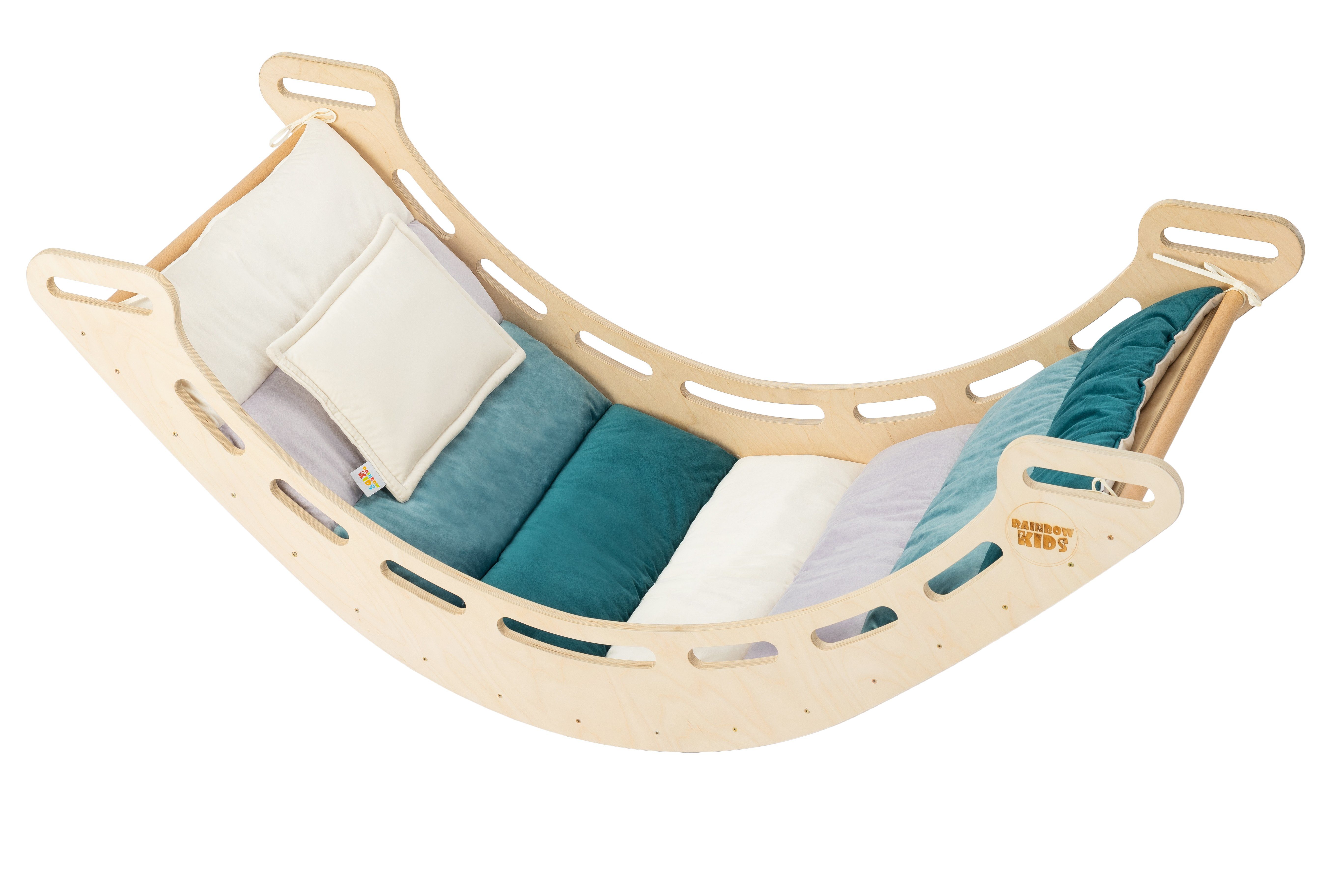 Rainbow Kids Bodenkissen Rockerkissen Auflage Bogenkissen für Montessori Wippe XXL (ohne Wippe), Made in EU