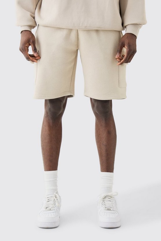 Lockere Jersey Cargo-Shorts
