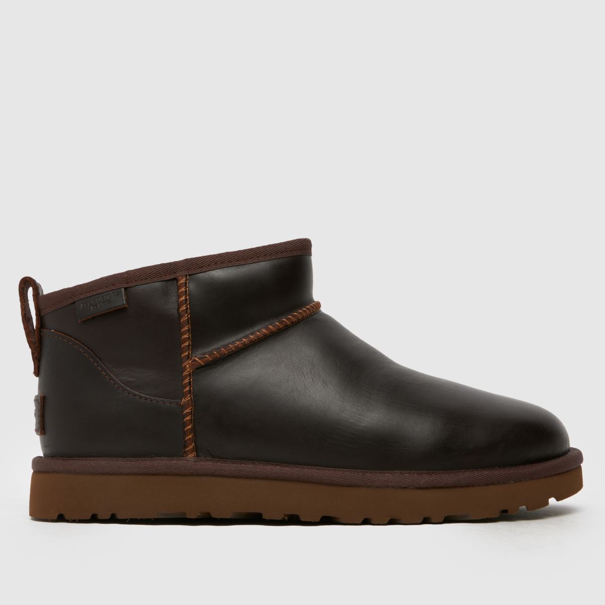 UGG Classic Ultra Mini bőr csizma égetett cédrus színben