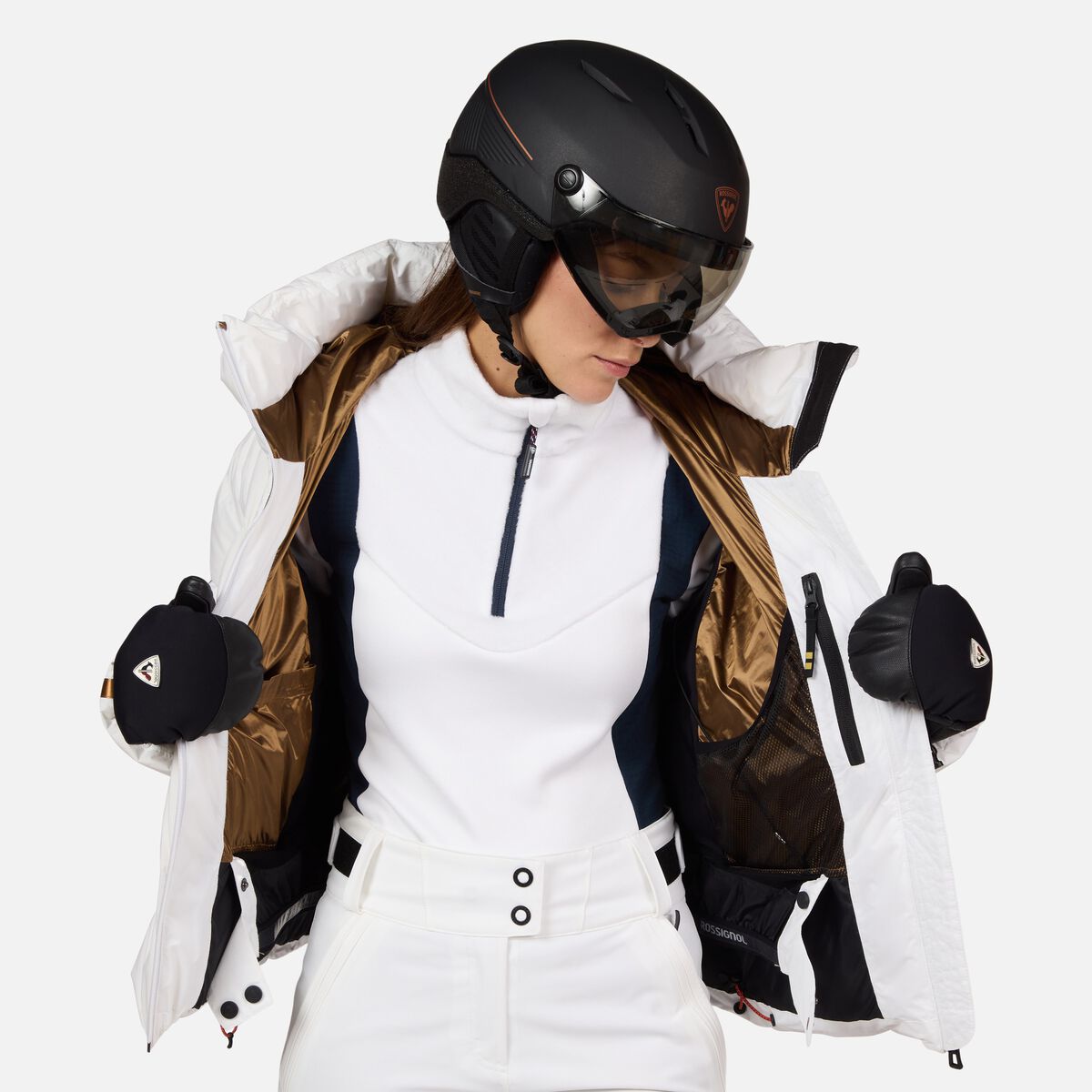 Damen-Daunenskijacke im Bomber-Stil Ventina