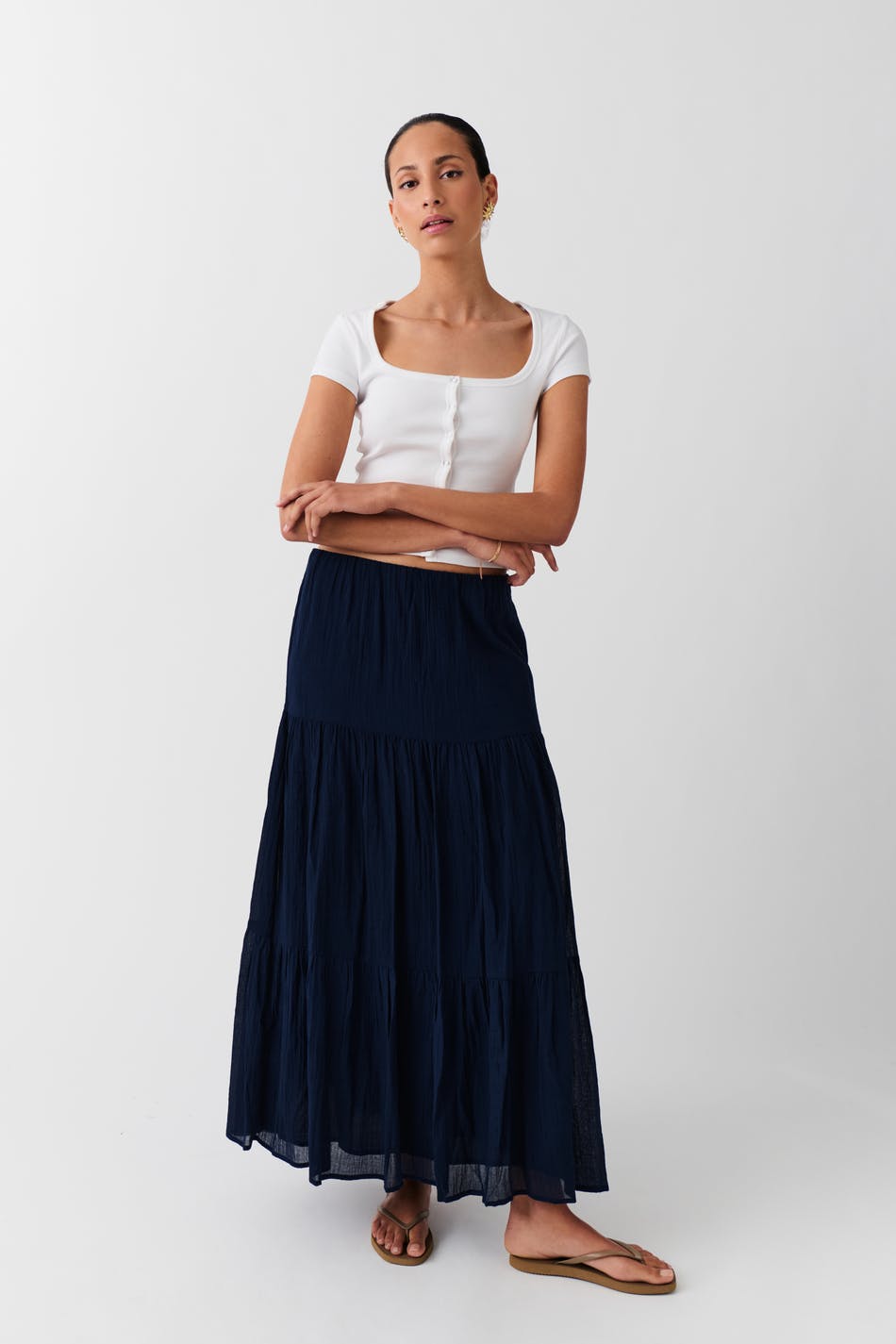 Maxi cotton skirt