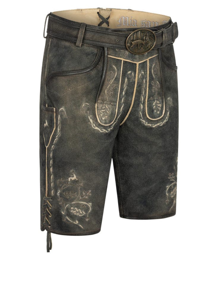 Nübler Lederhose kurz Tristan in Torf günstig kaufen