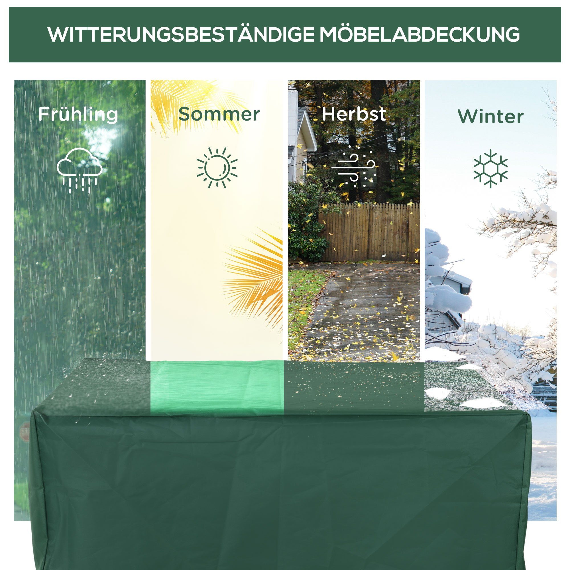 Outsunny Gartenmöbel-Schutzhülle Abdeckplane für Gartenmöbel