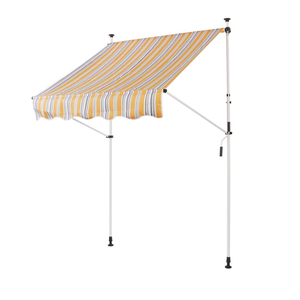 Never Indoor Terrassenmarkise 250 x 120 cm gelb gestreift