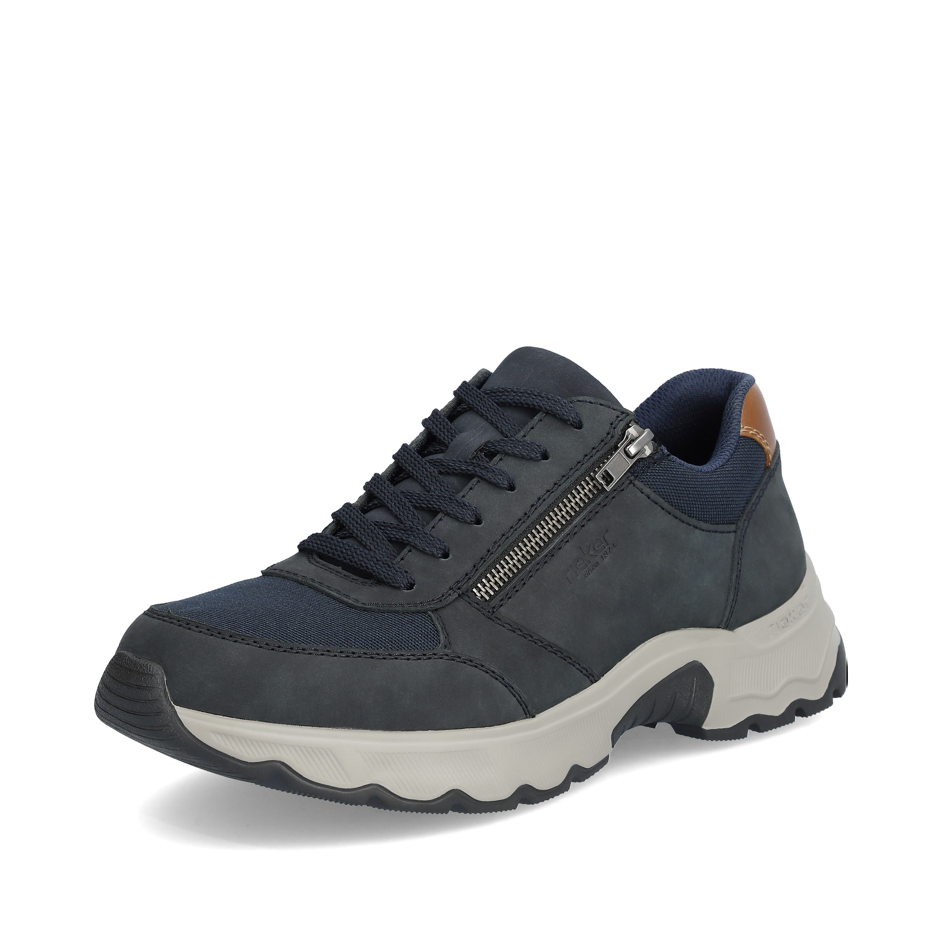 Rieker Herren Schnürschuhe stahlblau