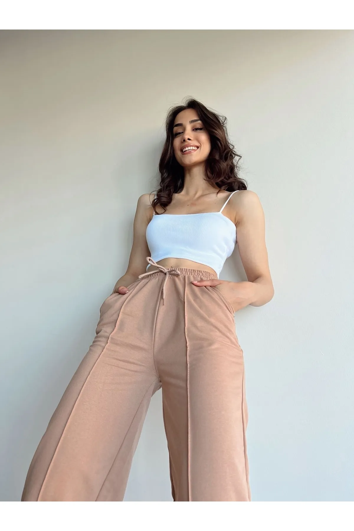 IŞILDA  Damenbekleidung, lockere Hose mit elastischem Bund