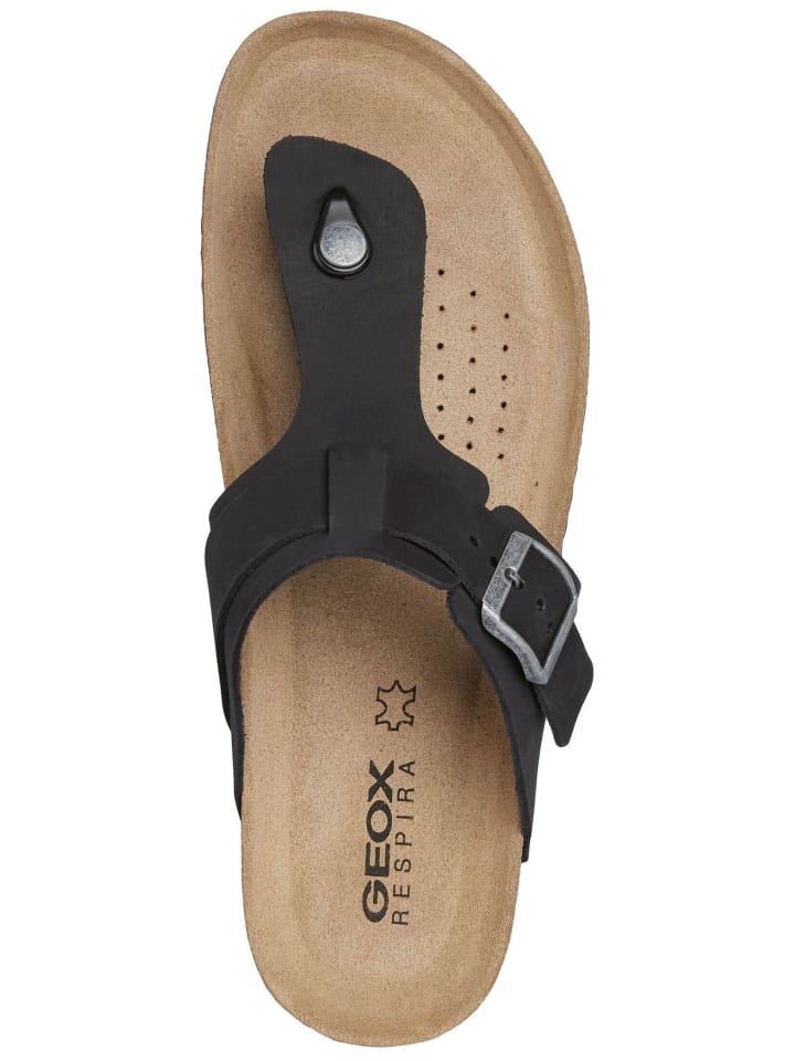 Geox Zehensteg in Schwarz/Schwarz günstig kaufen