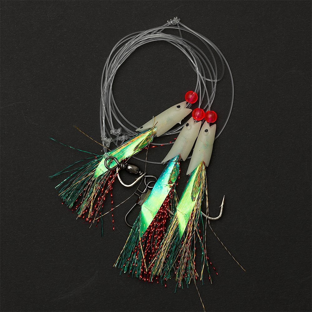 DAM Fishing Butthaken Searig 3, 4, 5 Mackrel UV Makrelenvorfach Meeresvorfach
